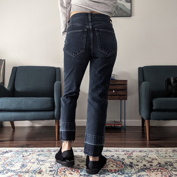 AYR Styx High Waist Rise Straight Leg Frayed Raw Hem 26 - Picture 8 of 8